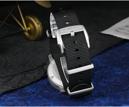 San Martin New 40mm Retro Pilot YN55 Automatic Mechanical Fashion Simple Style Men Wristwatch 100m Waterproof C3 Luminous SN0143