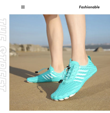 Men and Women Water Shoes, Aqua Shoes, Drainage Beach Sports Swim Sandals, Quick Dry Boating Barefoot Diving Fishing Surfing Sneakers