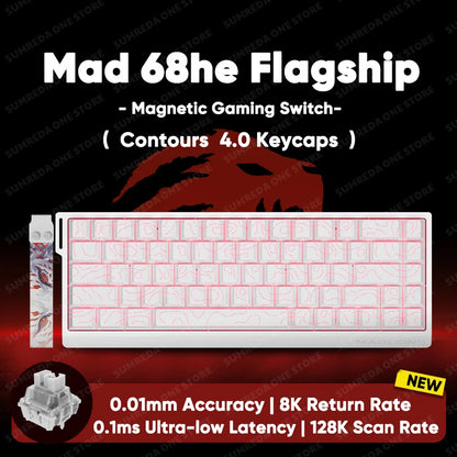 Madlions mad60he Mad60 Mad68 HE Mechanical Keyboard Magnetic Switch Mad60he Wired Game Keyboard Rapid Trigger Rgb Keyboard