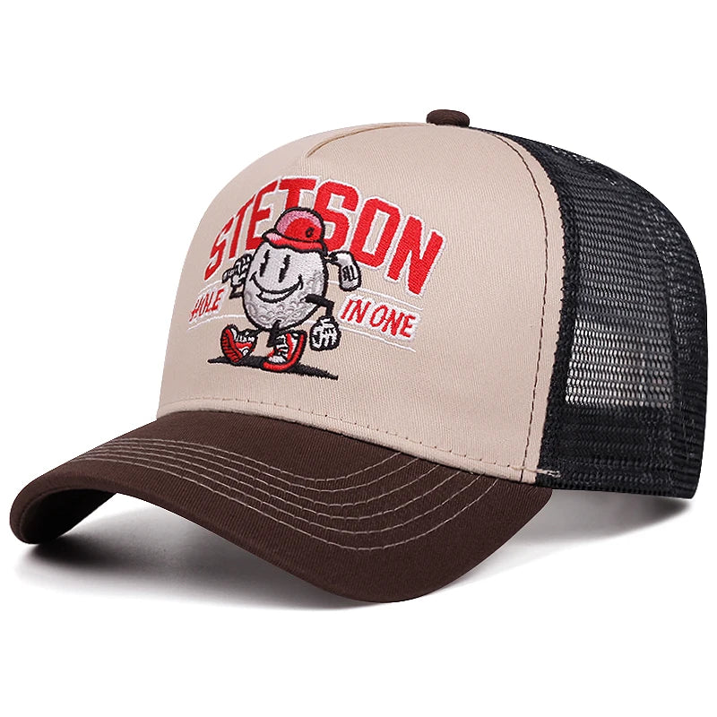 2025 Creative New Baseball Hat STETSON Snowman Truck Hat Men's Street Hip Hop Hat Women's Outdoor Leisure Sunshade Hat Mesh Hat