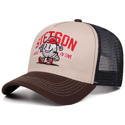 2025 Creative New Baseball Hat STETSON Snowman Truck Hat Men's Street Hip Hop Hat Women's Outdoor Leisure Sunshade Hat Mesh Hat