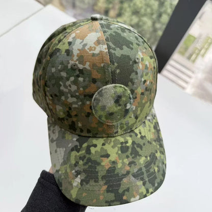 M19 NFP - Cappellino da baseball multicolore con motivo mimetico Flecktran dei Paesi Bassi, da uomo, per attività all'aperto, verde