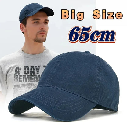 Casquettes de baseball unies, grande taille 63 cm, en coton doux, pour homme ; casquette classique « snapback » ; chapeau de golf pour femme, 59-62 cm