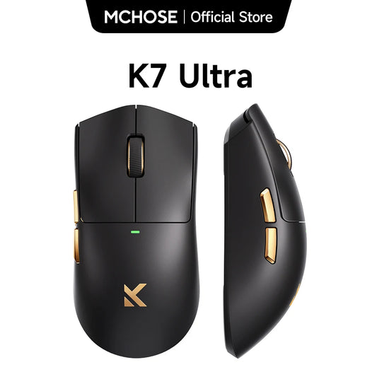 MCHOSE K7 Ultra vezeték nélküli gamer egér, PAW3950, kettős 8K lekérdezési ráta, könnyű kivitel, mágneses vezeték nélküli töltődokkoló, e-sport és irodai használatra