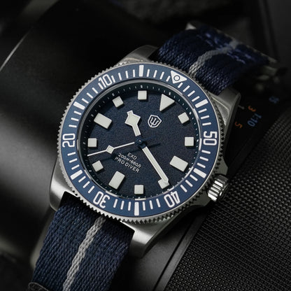 Watchdives EXD 40Mm Titanium Dive Watch Man VH31 Sweep Quartz Watches 200 Waterproof Ar Sapphire BGW9 Luminous 316L Wristwatch