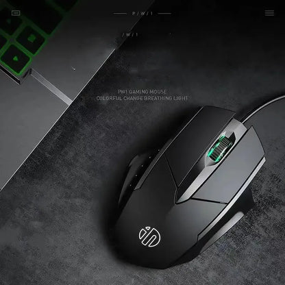 Inphic W1 Wired Mouse Esports Gaming Mouse Macro Programming Definition to Adjust DPI Silent Office Mouse