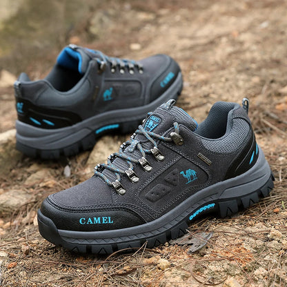 Classic Black Men's Hiking Shoes Outdoor Low Climbing Walking Shoes For Men Trekking Sneakers Non-Slip Mountaineering Shoes Man