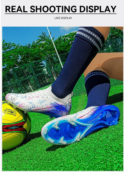 New Men's Football Boots Sneakers FG Soccer Shoes Training Wholesale Top Quality Cleats Non-Slip Drop Shipping Unisex Adult