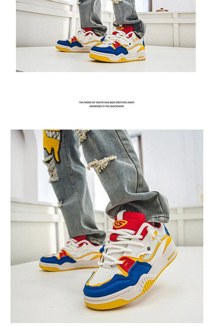 New Mesh Men's Casual Sneakers Comfortable Male Running Shoes for Men Lace-up Platform Skateboard Shoes Student Sports Sneakers