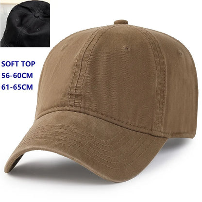 Baseball kapa Big Head Plus Size iz 100 % bombaža, primerna za moške in ženske, nastavljiva kapa »Dad Hat«, velikost 58–60 cm, 61–65 cm