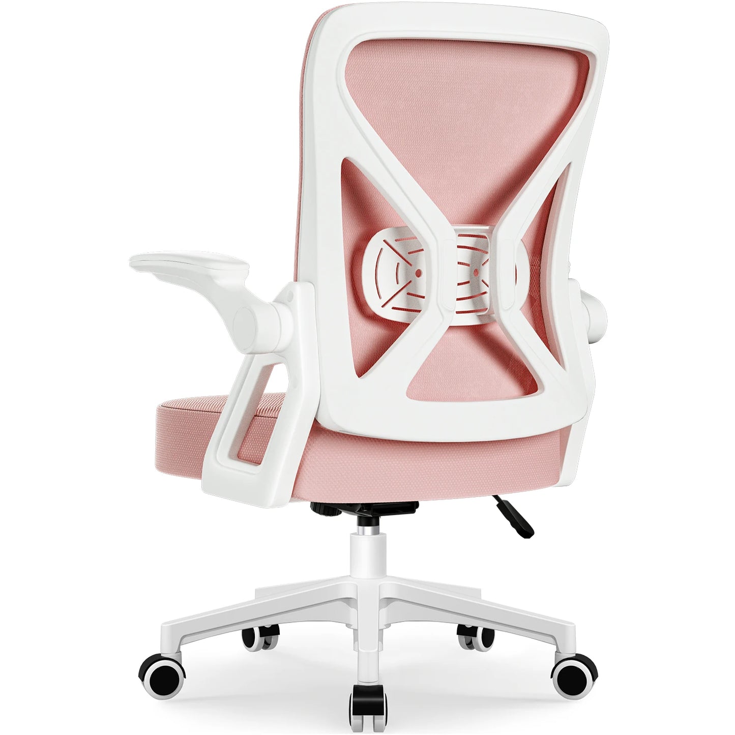 AUTHMIC Ergonomic Office Chair Mesh Back Lumbar Support Flip-Up Armrests Reclining Adjustable Height for Home Office Desk Work