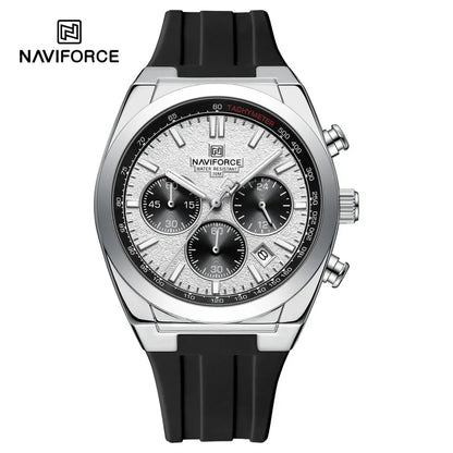 Montre-bracelet pour homme NAVIFORCE – Style luxe et sportif, mouvement à quartz, affichage 24 heures, guichet date, chronographe, étanche – Idée cadeau pour homme
