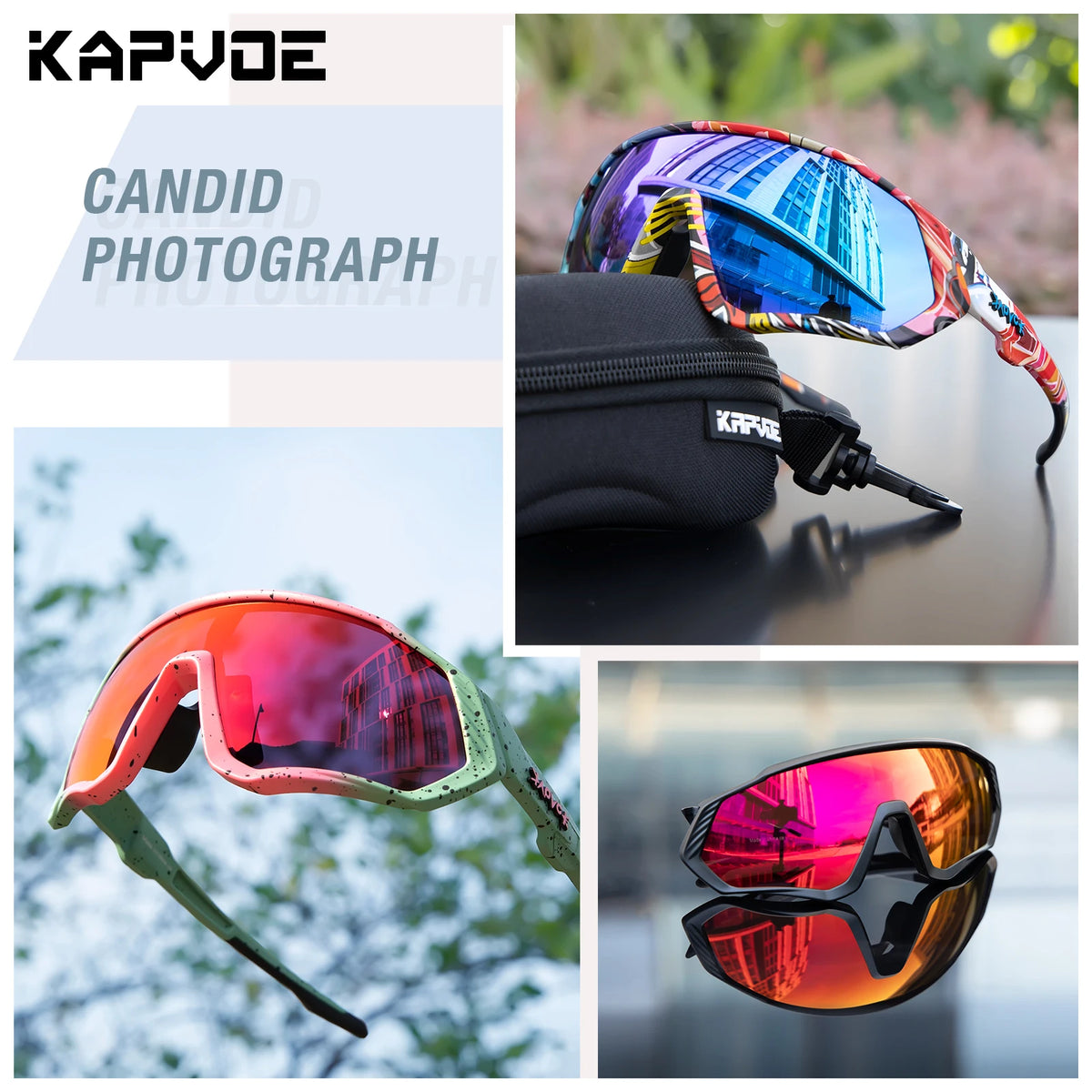 Kapvoe: Gafas de sol de marca para hombre, para pesca, montaña y ciclismo; gafas para mujer, para bicicleta de carretera; gafas de bicicleta; gafas de ciclismo; Oculos Ciclismo