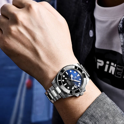 PAGANI DESIGN Men Automatic Mechanical Watch PD1661 8215 Dive Stainless Steel Waterproof Clock Sapphire Reloj Hombre