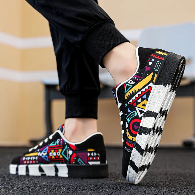 YRZL Skateboard Shoes Men Canvas Sneakers Casual Breathable Walking Shoes Lightweight Flat Shoes for Men Street Trend Sport Shoe