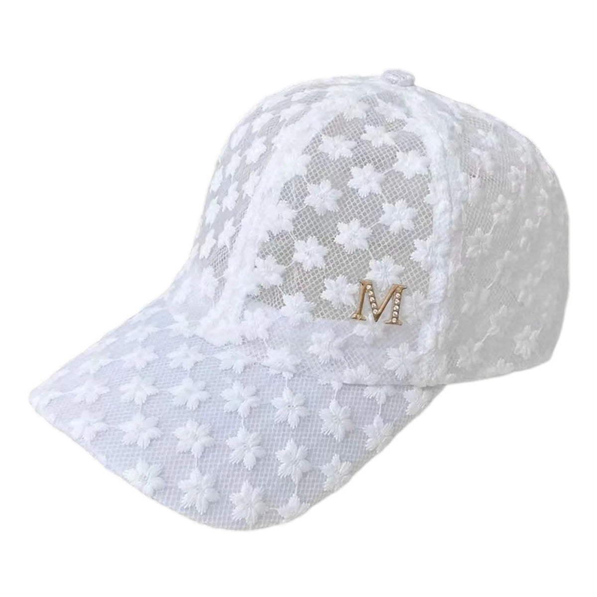Dámská tenká baseballová čepice s květinovým vzorem, jarní a letní, s ochranou proti slunci, prodyšná, roztomilá, s nastavitelným obvodem hlavy