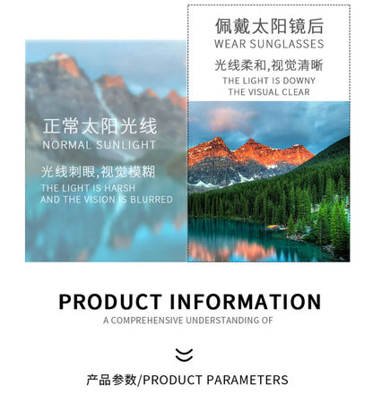 New Style Polarized Sunglasses Men Fashion Unisex Sports Business Black Sun Glasses Sun Protection UV400 Driving Sunshade Women