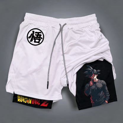 Dragon Ball Summer Son Goku Men's Bot Fitness 2026 Double-Layer Replica Two-Piece Loose-Fit Training Running Shorts Casual Pants