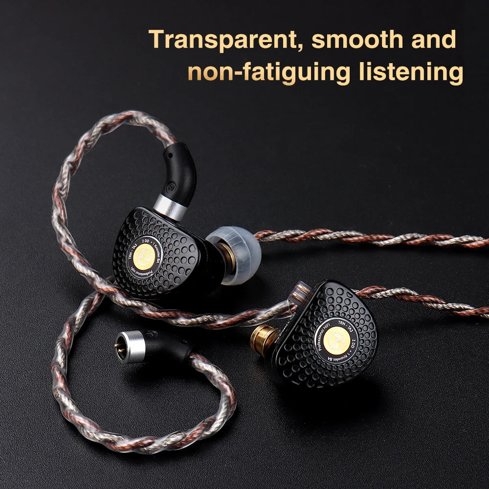 TRN RedChain Earphones Silver-Plated Copper OFC Copper Upgrade Cable with Swappable Connectors 2.5/3.5/4.4 For TRN MT1 MAX TA4