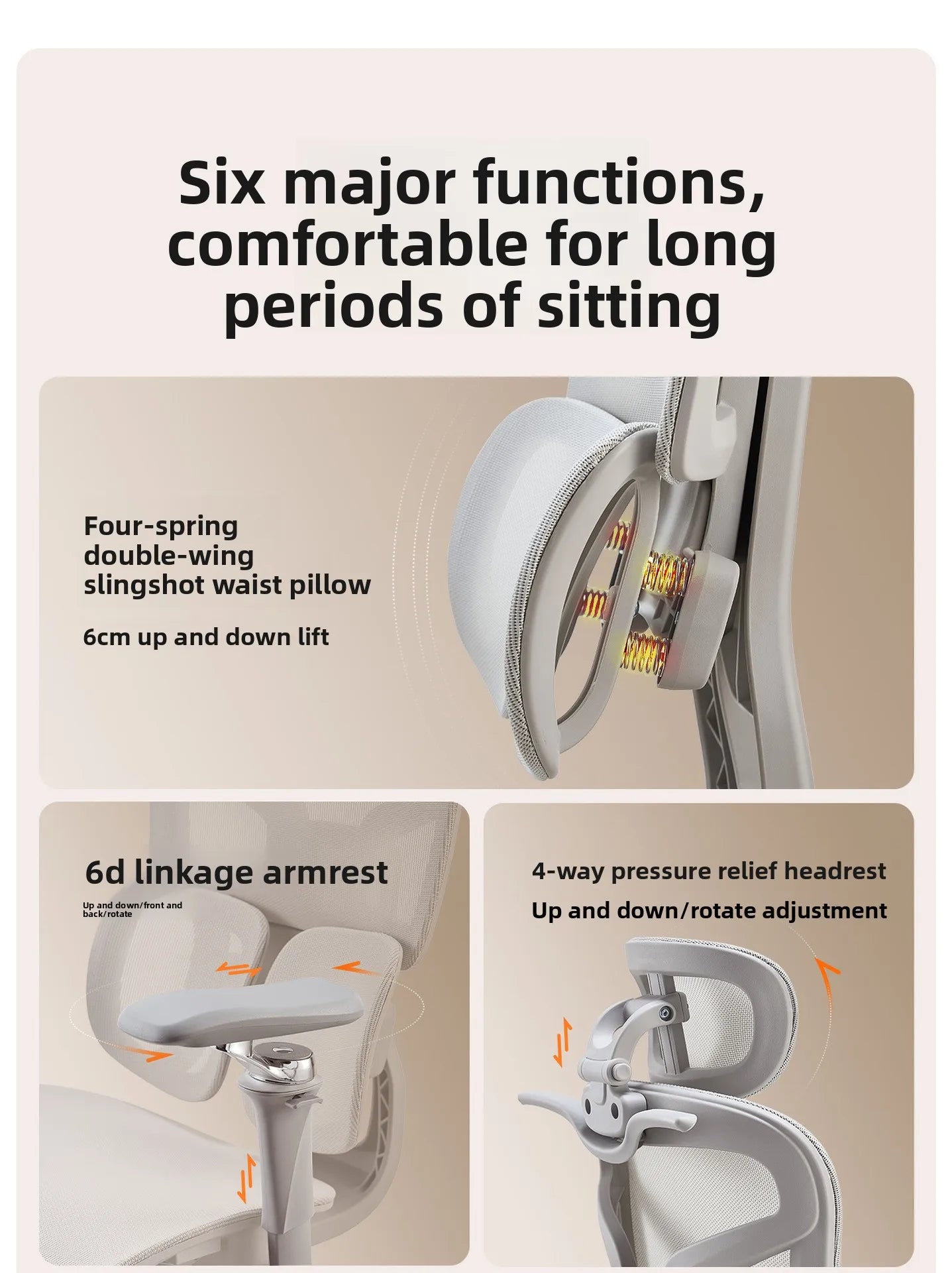 Stable New Ergonomic chair, computer chair, office chair, study chair, gaming chair, conference chair, S950-3