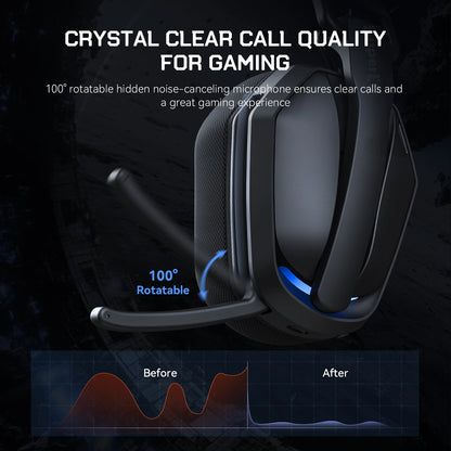 EKSA G19BT 2.4GHz Wireless Gaming Headphones Ultra-light Bluetooth 5.4 Headset Gamer with Microphone for PC/PS5/Xbox