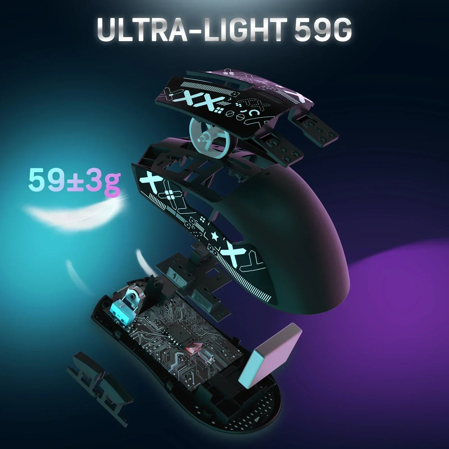 Original Brand ATTACK SHARK X11 Wireless Gaming Mouse Charging Dock PixArt PAW3311 Gaming Sensor, Origin BT/2.4G Wireless/Wired