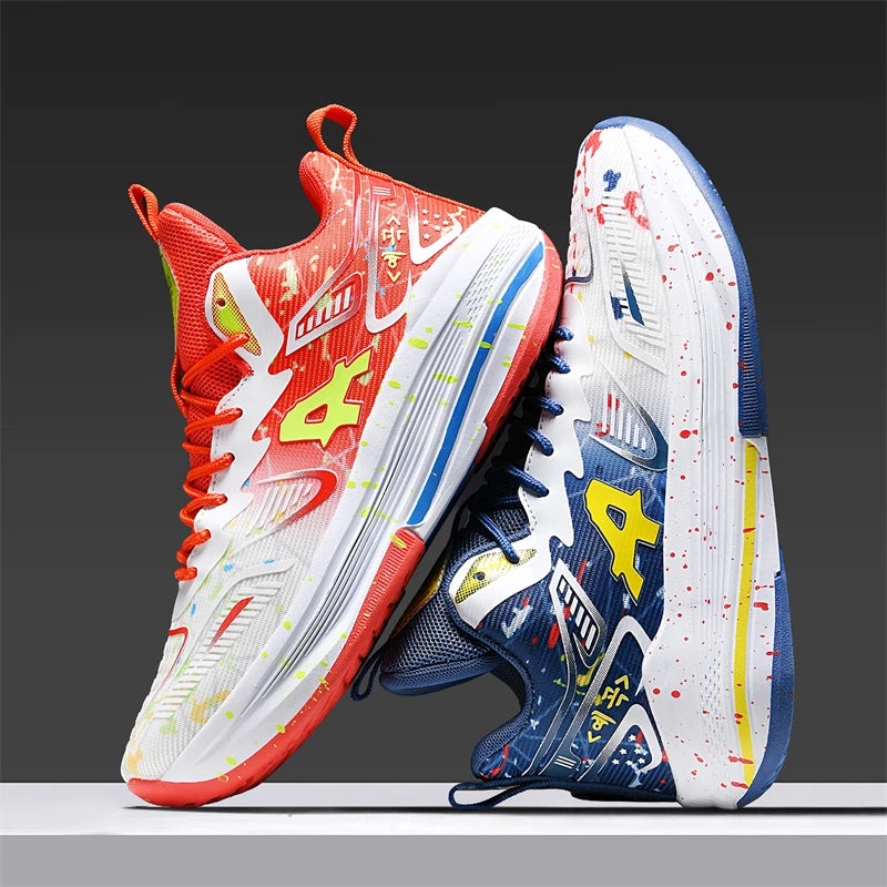 Chaussures de basket-ball pour hommes, respirantes, avec amorti, antidérapantes, résistantes à l'usure, chaussures de course, chaussures de sport pour entraînement en salle de sport, baskets de basket-ball pour hommes.