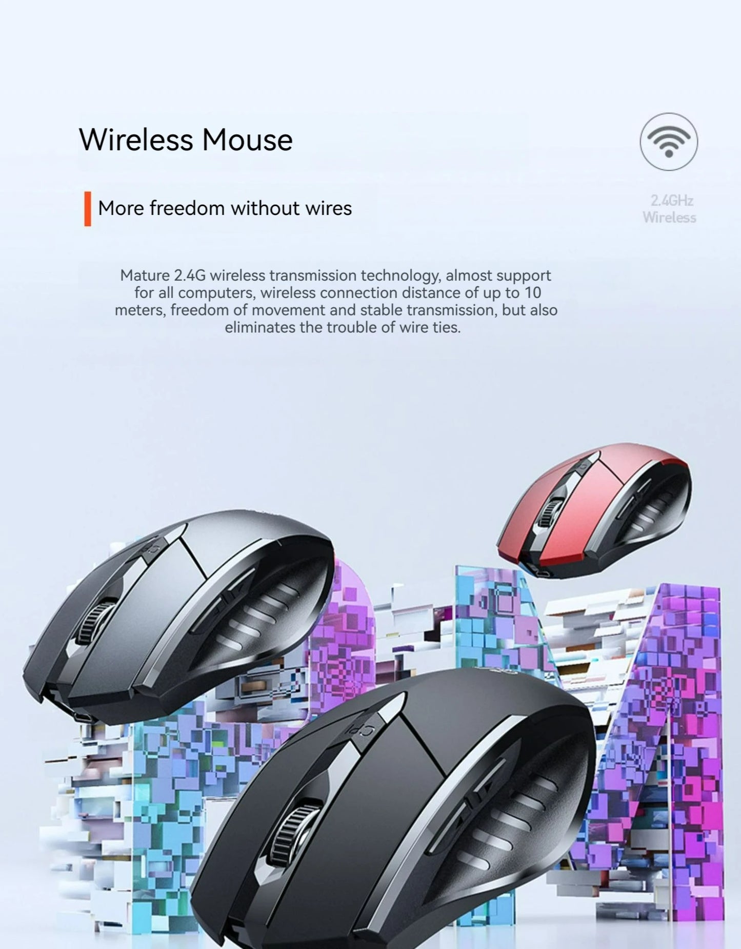 Inphic F1  2.4G BluetoWireless Mouse Office Silent Mouse  Rechargeable 6 Efficient Buttons Gaming Mouse For  Laptop Tablet PC