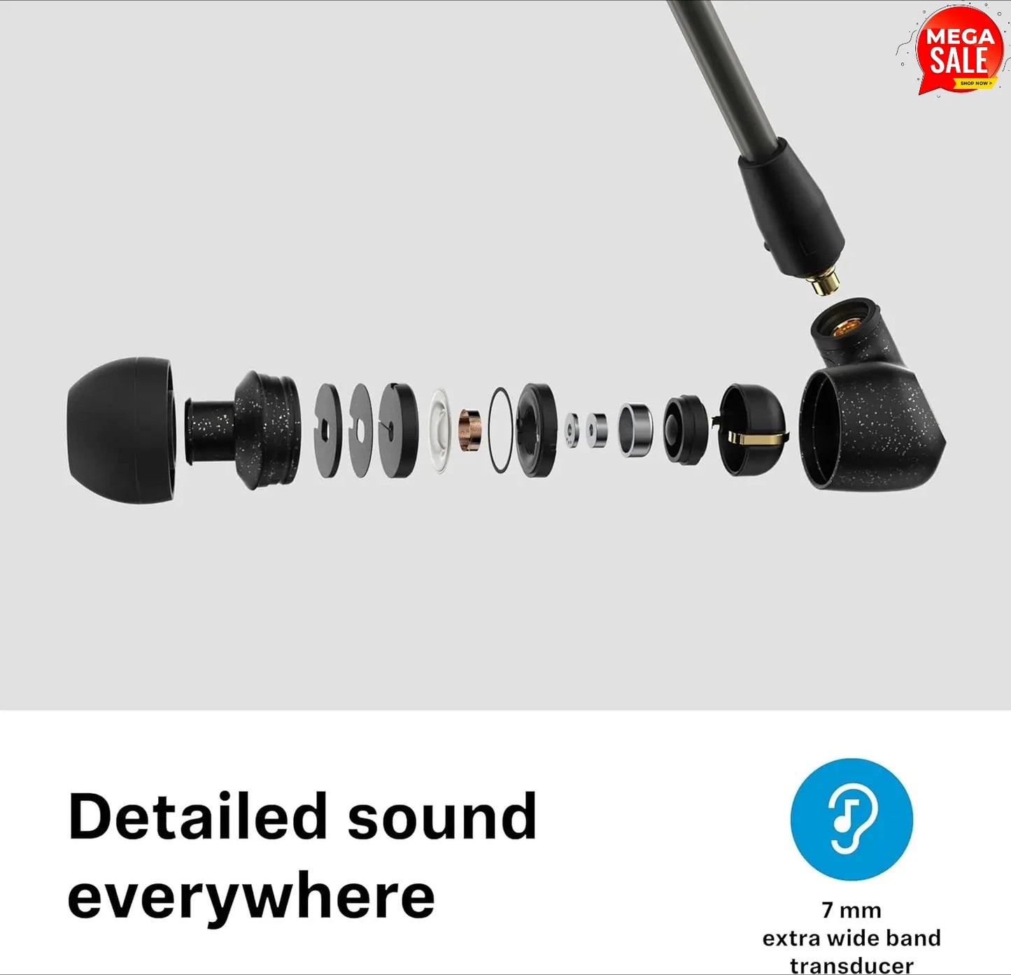 Sennheiser Wired In-Ear Earphones HiFi TrueResponse Dynamic Driver Detachable Cable Noise Isolating Studio Monitoring Hot Sale