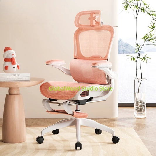 Massage Ergonomic Rattan Chair Folding Chaises De Bureau Sihoo Leather Office Chair With Chairs for Living Room Weightless Desk