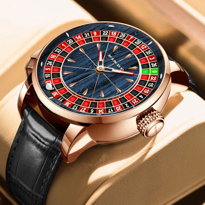 2025 NEW PINDU design Rotating dial Mechanical Watch Men Japan NH35 Movement Sapphire Waterproof TOP-luxurious Automatic watch