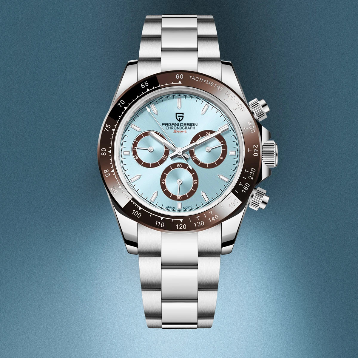 Orologio cronografo da uomo PAGANI DESIGN – Orologio da polso al quarzo di lusso, luminescente e impermeabile.