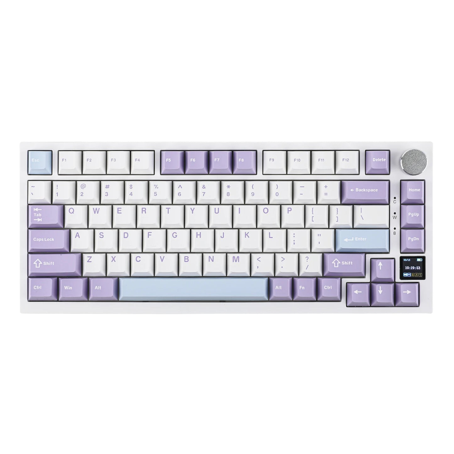 Ajazz AK820 Pro 75% Bluetooth 5.1/2.4G Wireless/Wired Gasket-mounted Mechanical Keyboard with TFT Screen for Mac/Win