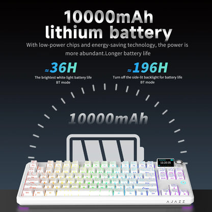 Ajazz AK870 V2 Gaming Mechanical Keyboard is a Hot-Swappable RGB Wired Gaming Keyboard Suitable for Various Scenarios on Laptops