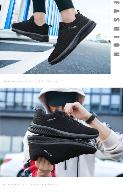 Męskie dzianinowe buty do biegania i chodzenia, casualowe sneakersy, oddychające sportowe buty do biegania, treningu i na siłownię, lekkie buty outdoorowe dla kobiet, rozmiary 38-47