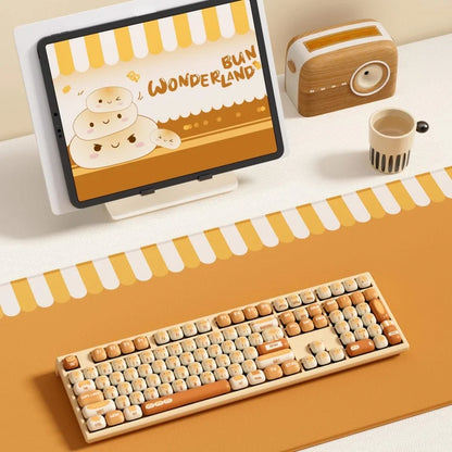 Akko MonsGeek MG108B Bun Wonderland Wireless Mechanical Keyboard MOG Profile RGB 108 Keys Full Size Hot Swap USB / 2.4G / BT 5.0