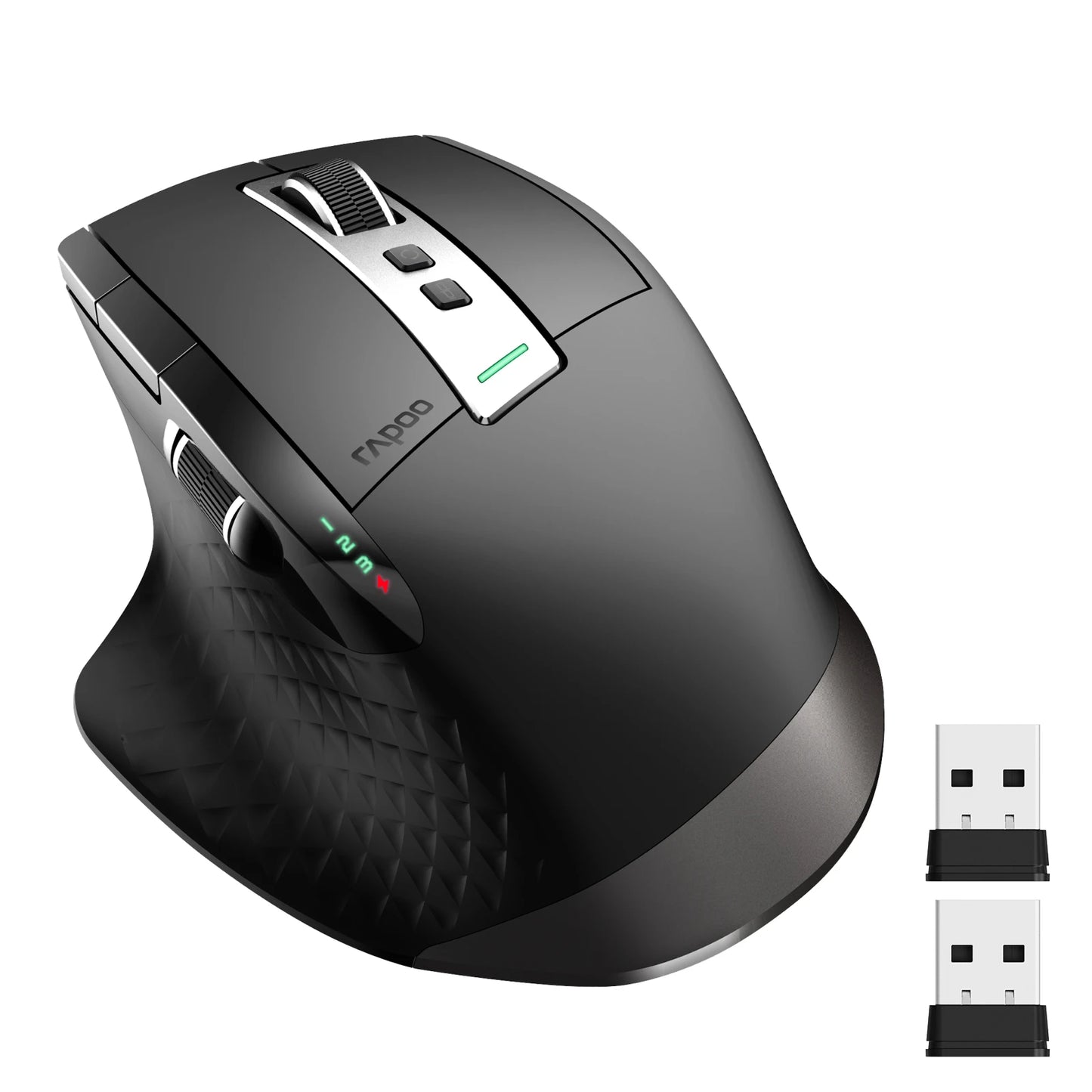Rapoo New MT710L Multi-mode Rechargeable Wireless Bluetooth Mouse Ergonomic 4000 DPI Support Up to 4 Devices Office Mice