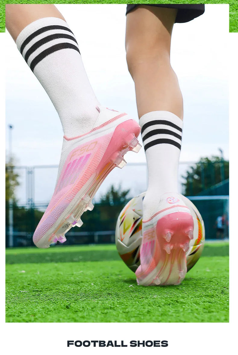Men Soccer Shoes Training Football Boots Indoor Sneakers TF Long Spikes Match Futsal Ultralight Breathable Cleats Drop Shipping