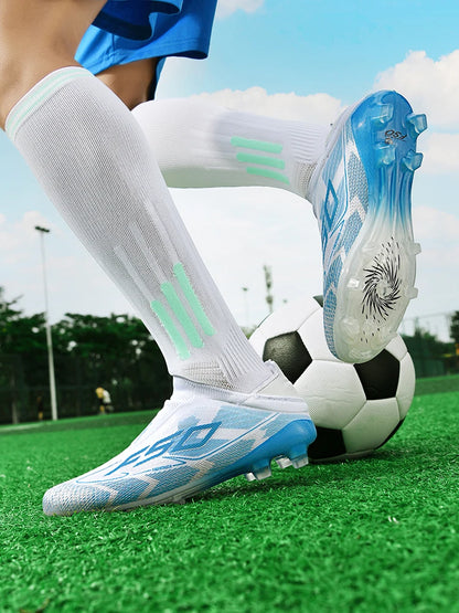 Botas de fútbol para hombre New Society para césped, tenis deportivos para adulto, transpirables y ultraligeras, zapatillas de fútbol para exteriores