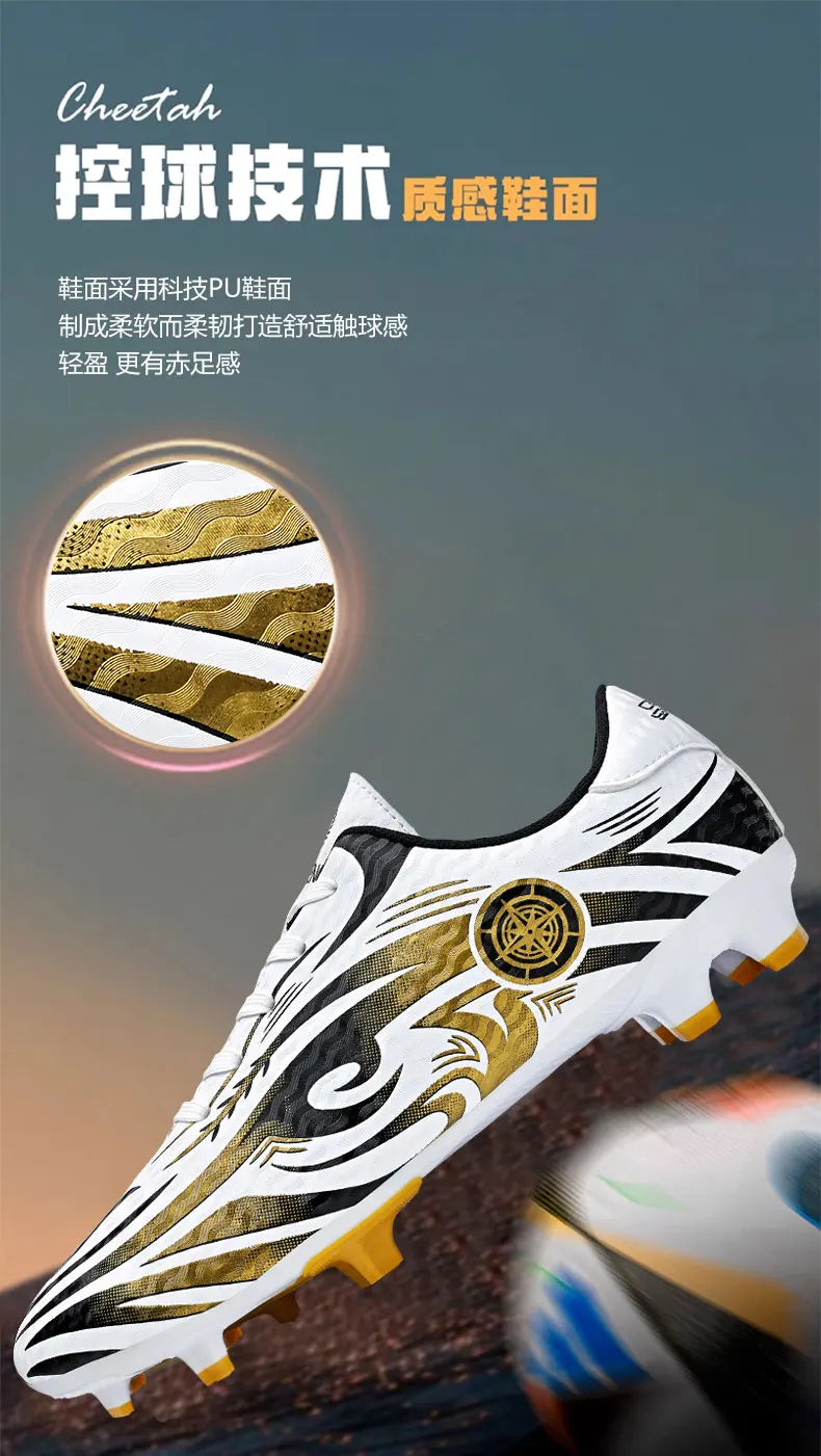 Original-Fußballschuhe, Herren-Trainingsschuhe, Outdoor-Schuhe, rutschfeste Kinder-Fußballschuhe, Schuhe mit langen Stollen, Herren-Futsal-Schuhe, Größe 32–45