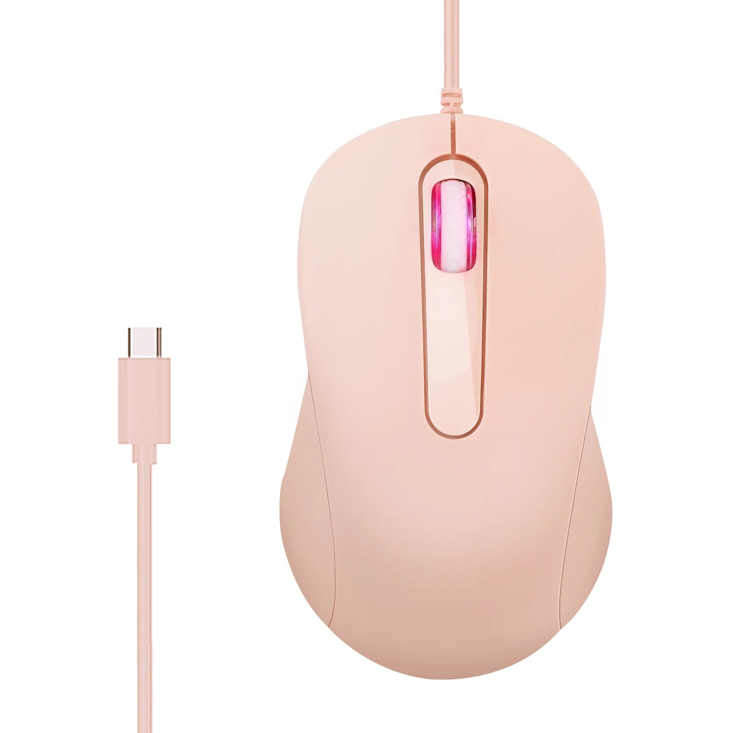 USB C Wired Mouse Silent Click 1000DPI Type-C Mouse For Laptop/Tablet/Phone Compatible with Mac/Windows/Android Plug and Play