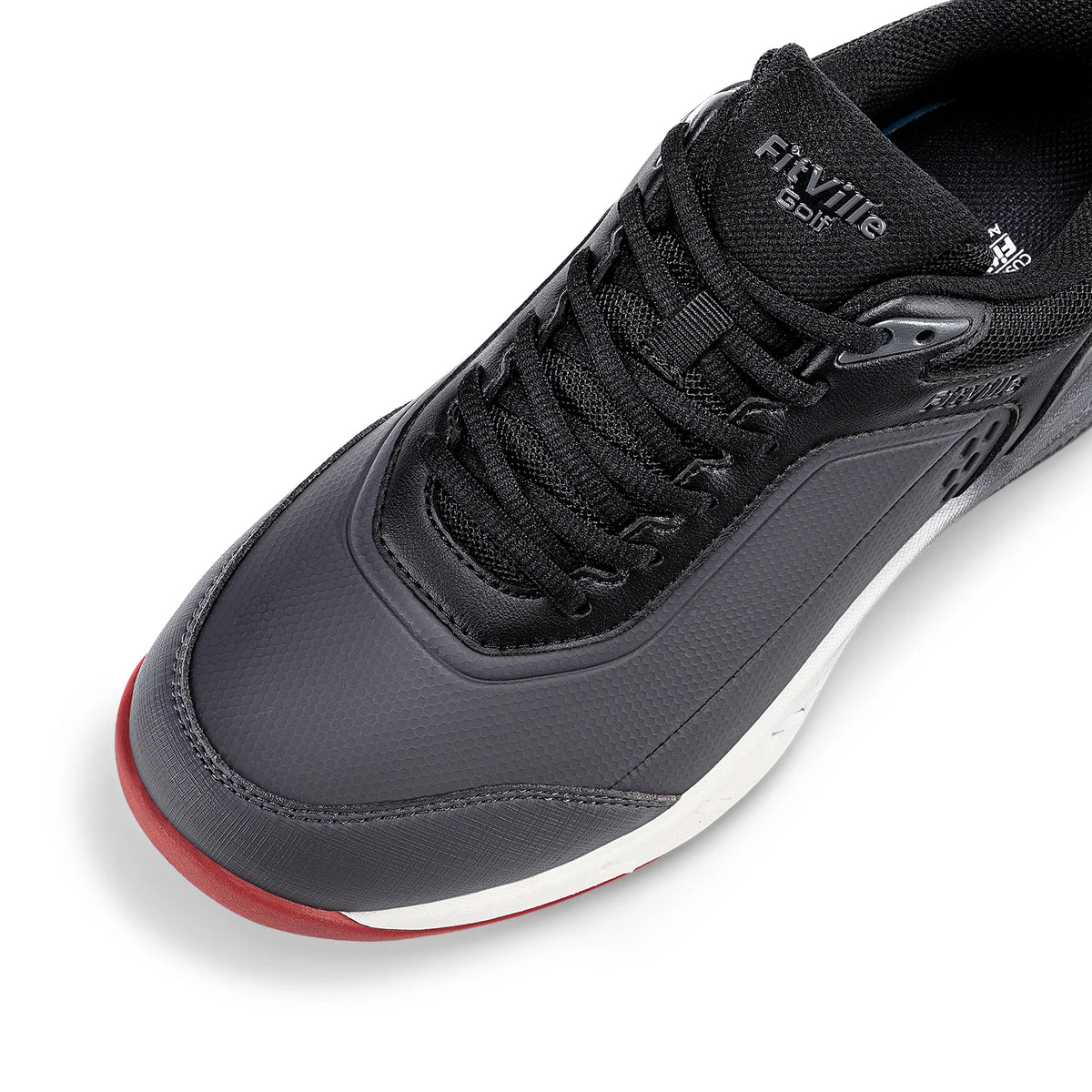 FitVille Chaussures de golf larges pour hommes, imperméables, athlétiques, décontractées, professionnelles, antidérapantes, sans crampons, avec soutien de la voûte plantaire