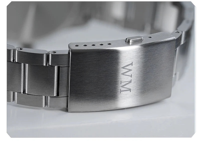 WM Watch Automatic Mechanical Watch NH35 Glacier Series 100M Waterproof AR Coated Sapphire Welly Merck Watches For Man WM226
