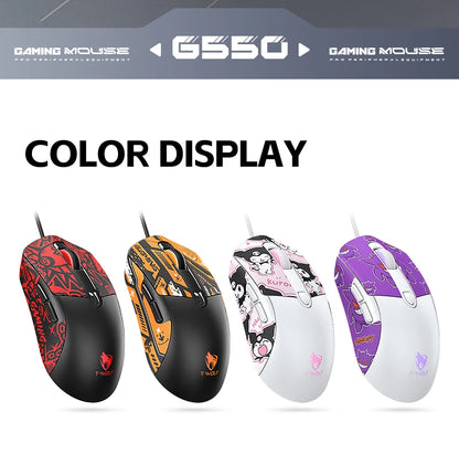 2026 Wired Gaming Mouse Cute Personalized Anti Slip Sticker 6-Key Office Mouse Suitable For Desktop And Laptop Computers NEW HOT
