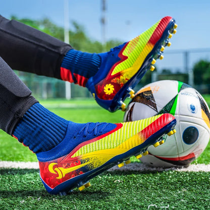 Chaussures de Football pour hommes, crampons de société, bottes professionnelles de terrain de Football en plein air, chaussures d'entraînement sur gazon, baskets à pointes longues
