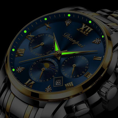 Orologio meccanico automatico da uomo Dianpai – Modello di lusso, impermeabile, multifunzione, dotato di display luminescente, dal design alla moda.