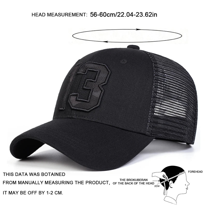 Unisex 13 Cloth Embroidery Embroidery Baseball Net Caps Spring Summer Outdoor Adjustable Casual Hats Sunscreen Hat Sports Cap