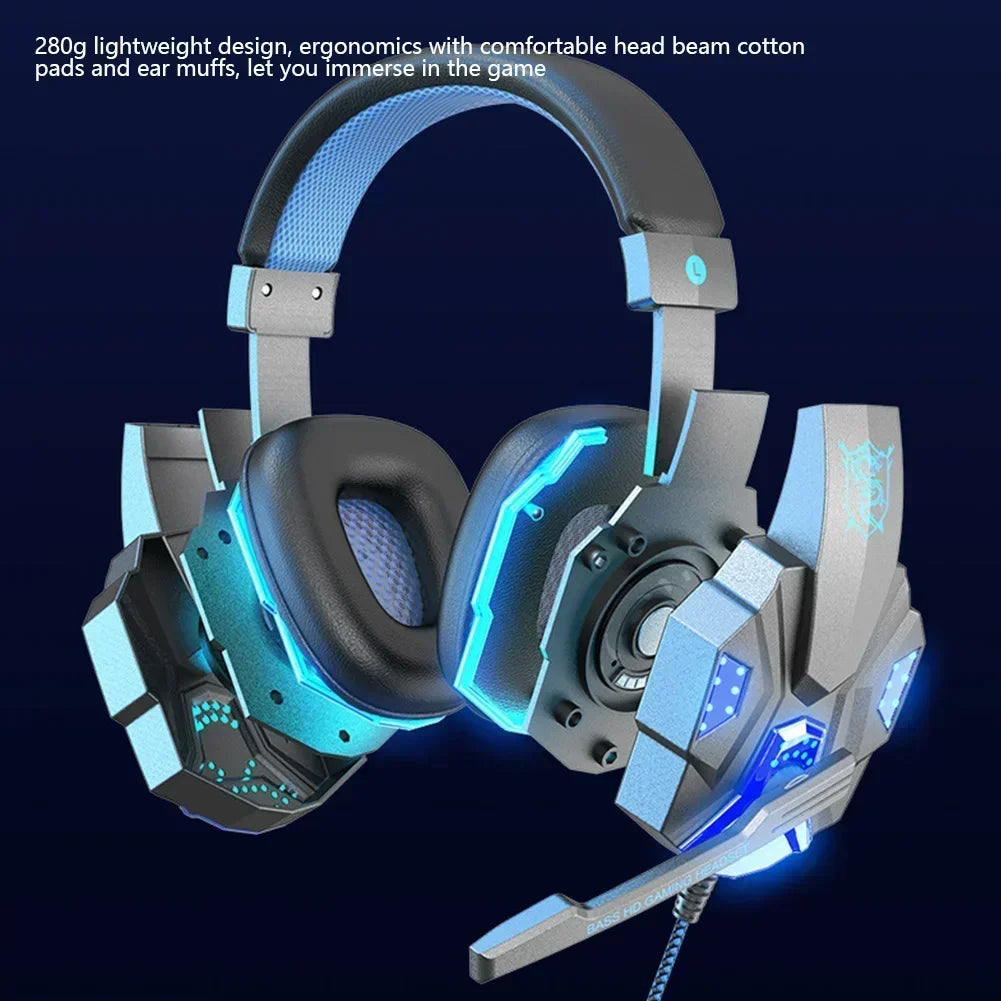 Creative Wired Gaming Headphones High Quality Microphone Led Light Bass Stereo PC Gaming Headset For Computer PS4 PS5 Xbox