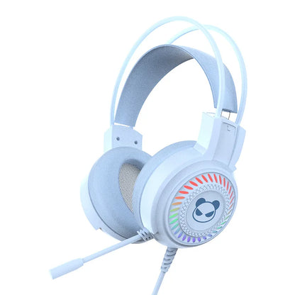 Casque de jeu avec son surround virtuel 7.1, écouteurs filaires avec microphone, éclairage LED, réduction du bruit, écouteurs de jeu pliables pour PC.