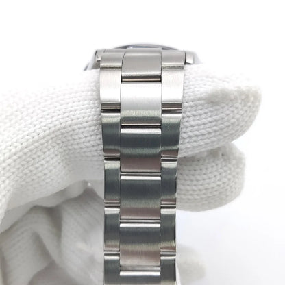 Zegarek kwarcowy dla mężczyzn 39 mm – luksusowy chronograf, modny, z szafirowym szkiełkiem, stylowy, sportowy, z bransoletą ze stali nierdzewnej